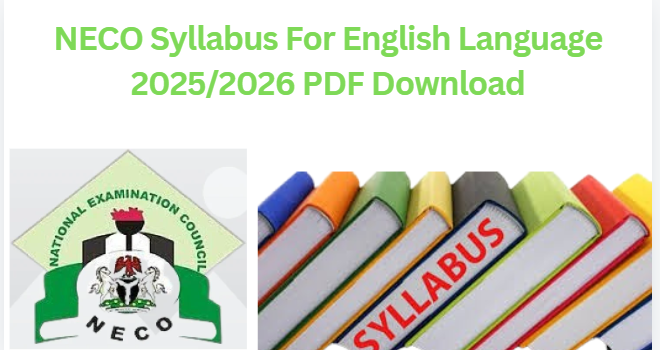 NECO Syllabus For English Language 2025