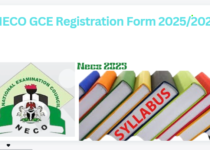 NECO GCE Registration Form 2025/2026