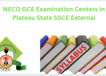 NECO GCE Examination Centers in Plateau State SSCE External