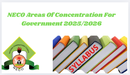 NECO Areas Of Concentration For Government 2025/2026