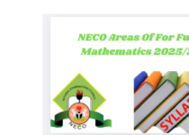 NECO Areas Of For Further Mathematics 2025/2026