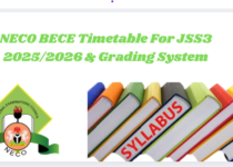 NECO BECE Timetable For JSS3 2025/2026 & Grading System