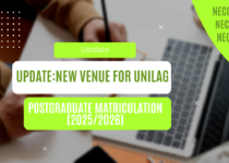 Update: New Venue for UNILAG Postgraduate Matriculation (2025/2026)